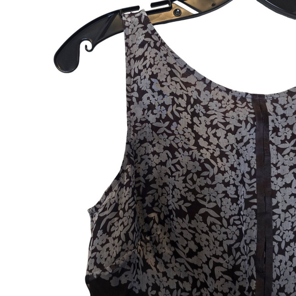 Nwt Leon Max black and gray sleeveless silk dress sz 4 - Picture 2 of 6